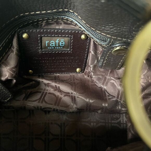 Rafè brown sweater satchel with brown leather trims antique tone hardwares - Picture 5 of 13